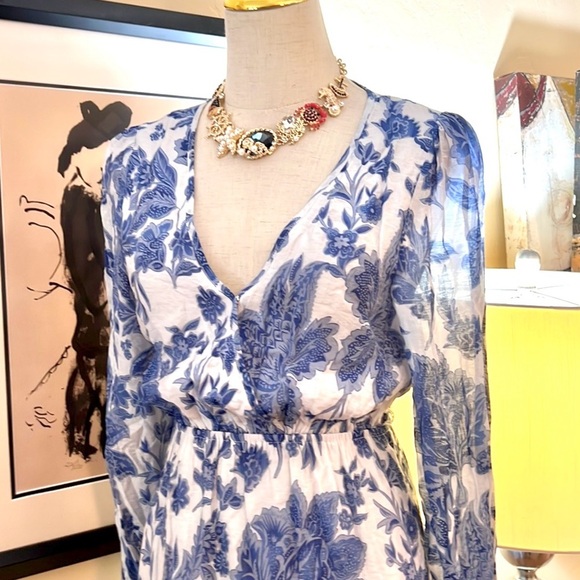 MINKPINK, Perla Floral-print Mini Dress Floral Blue, Excellent Condition,Size S - Picture 3 of 12